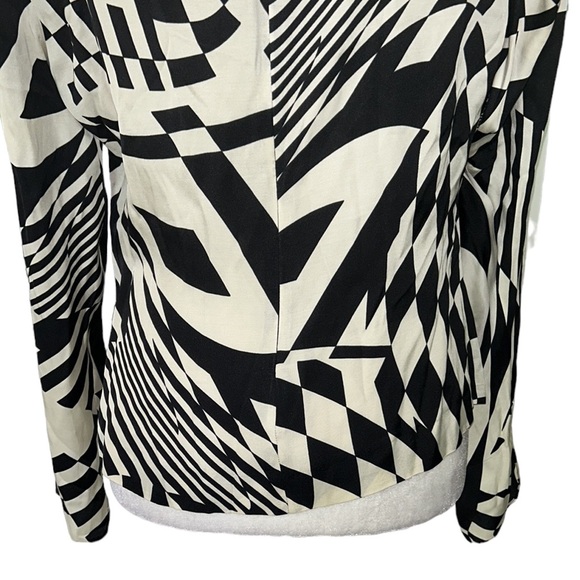 NWT Zara Black & Ivory Satin Front Pleat Asymmetrical Blouse - Bloggers Fave - L - Picture 14 of 16